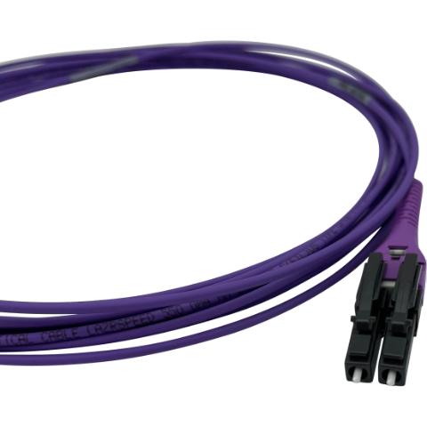 CommScope patchkabel LC/PC - LC/PC 1,00M UNIBOOT duplex OM4 50/125µm 2mm LSZH violet Easy Adjustable polarity and push-pull mechanism